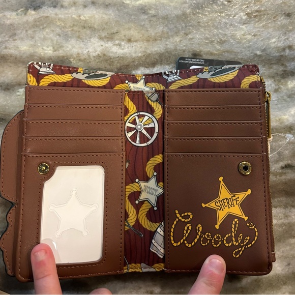 NWT! Pixar Disney Toy Story Puppet Sheriff Woody Loungefly wallet - Picture 4 of 7
